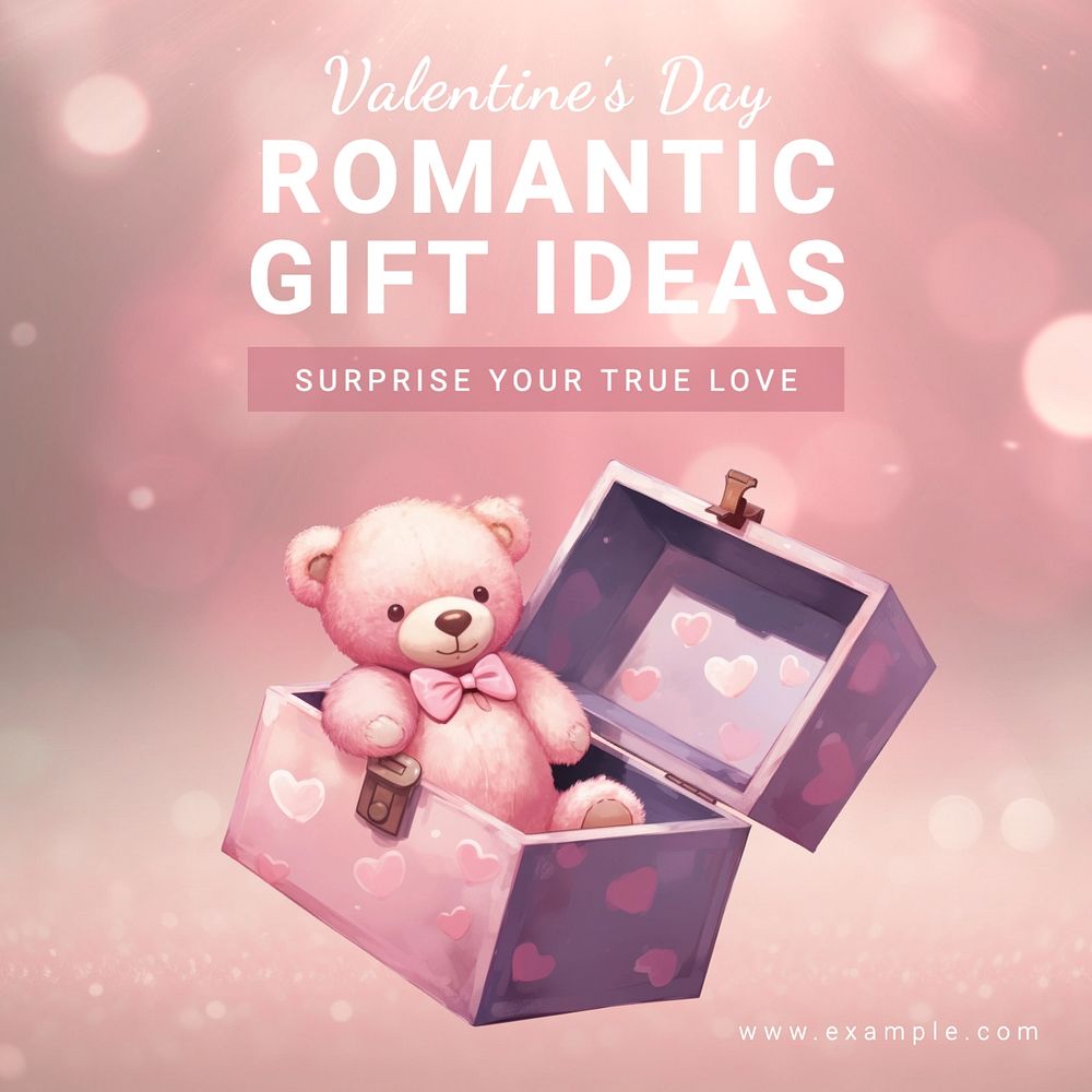 Romantic gift ideas Instagram post template