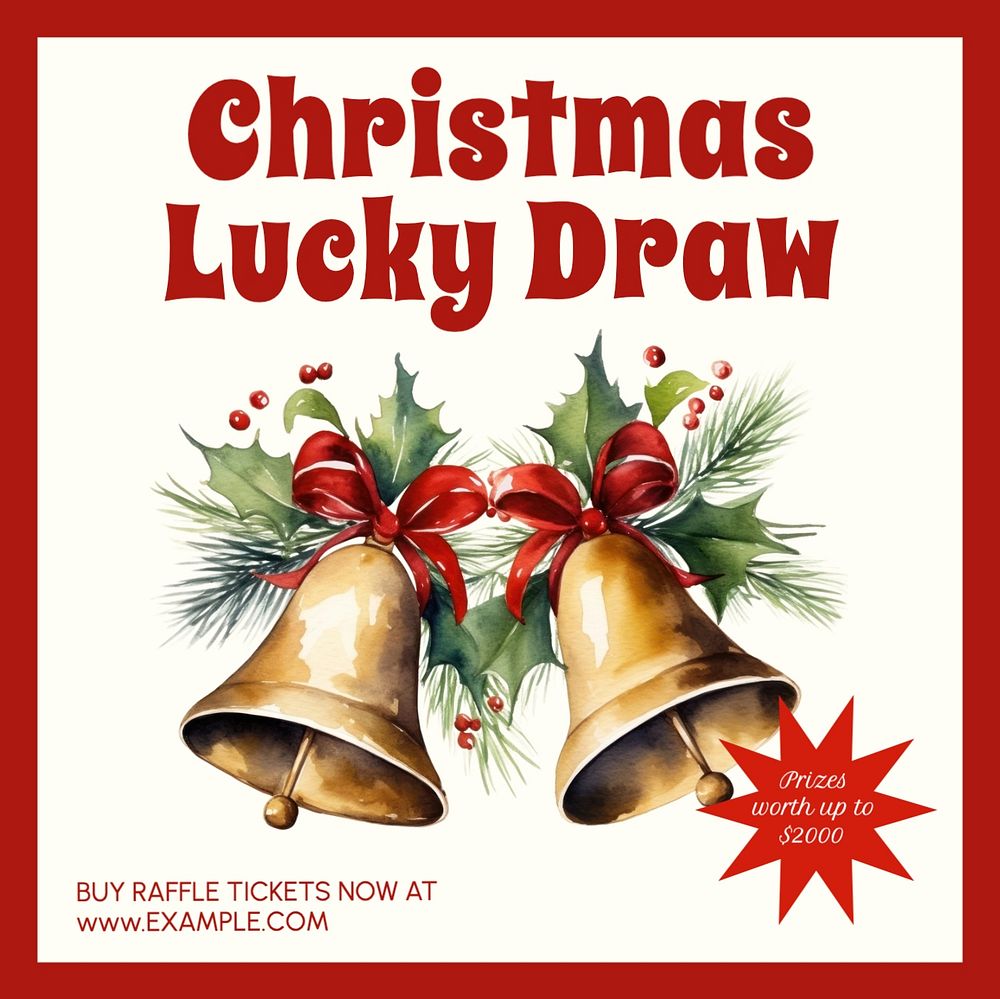 Christmas lucky draw Instagram post template