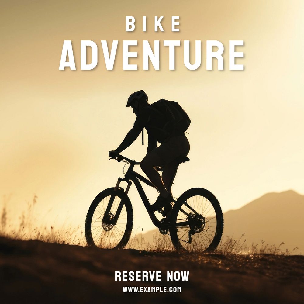 Bike adventure Instagram post template