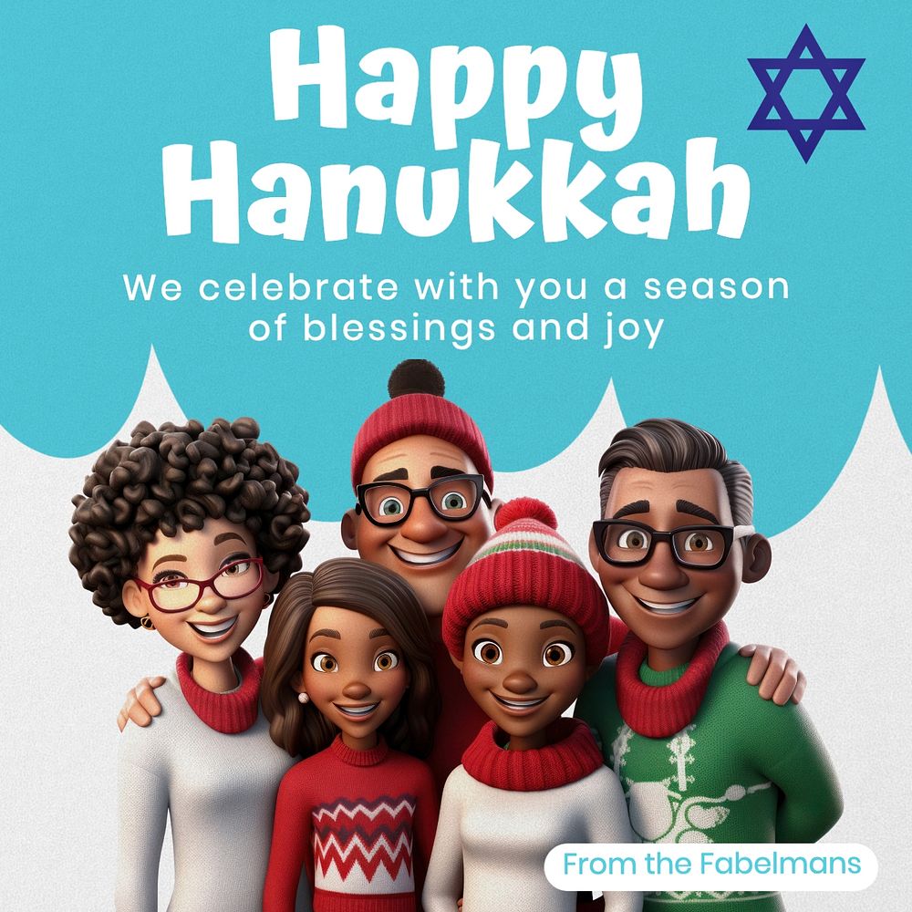 Happy Hanukkah Instagram post template