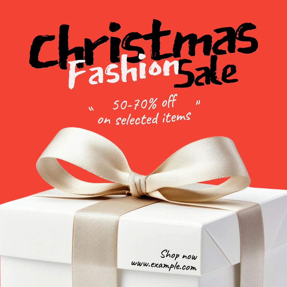 Christmas fashion sale Instagram post template