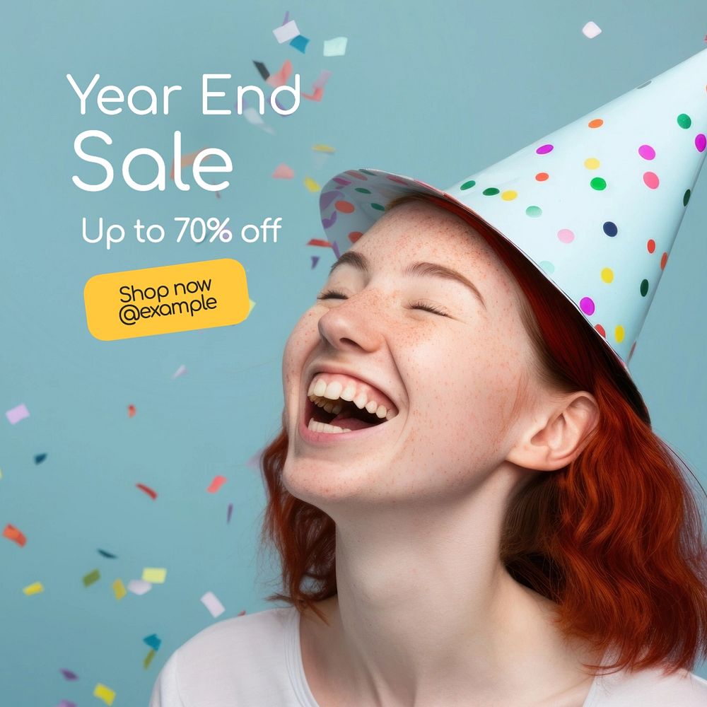 Year end sale Instagram post template