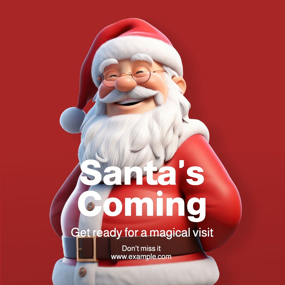 Santa's coming Instagram post template