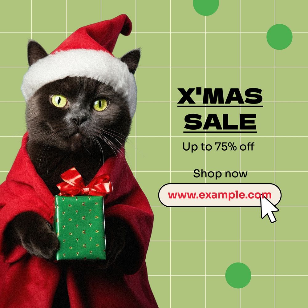 Xmas sale Instagram post template