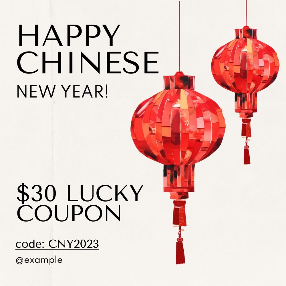 Lucky coupon Instagram post template