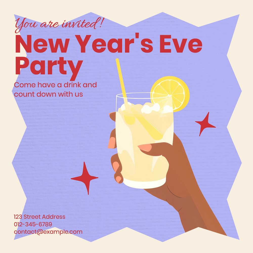 New Year Party Instagram post template