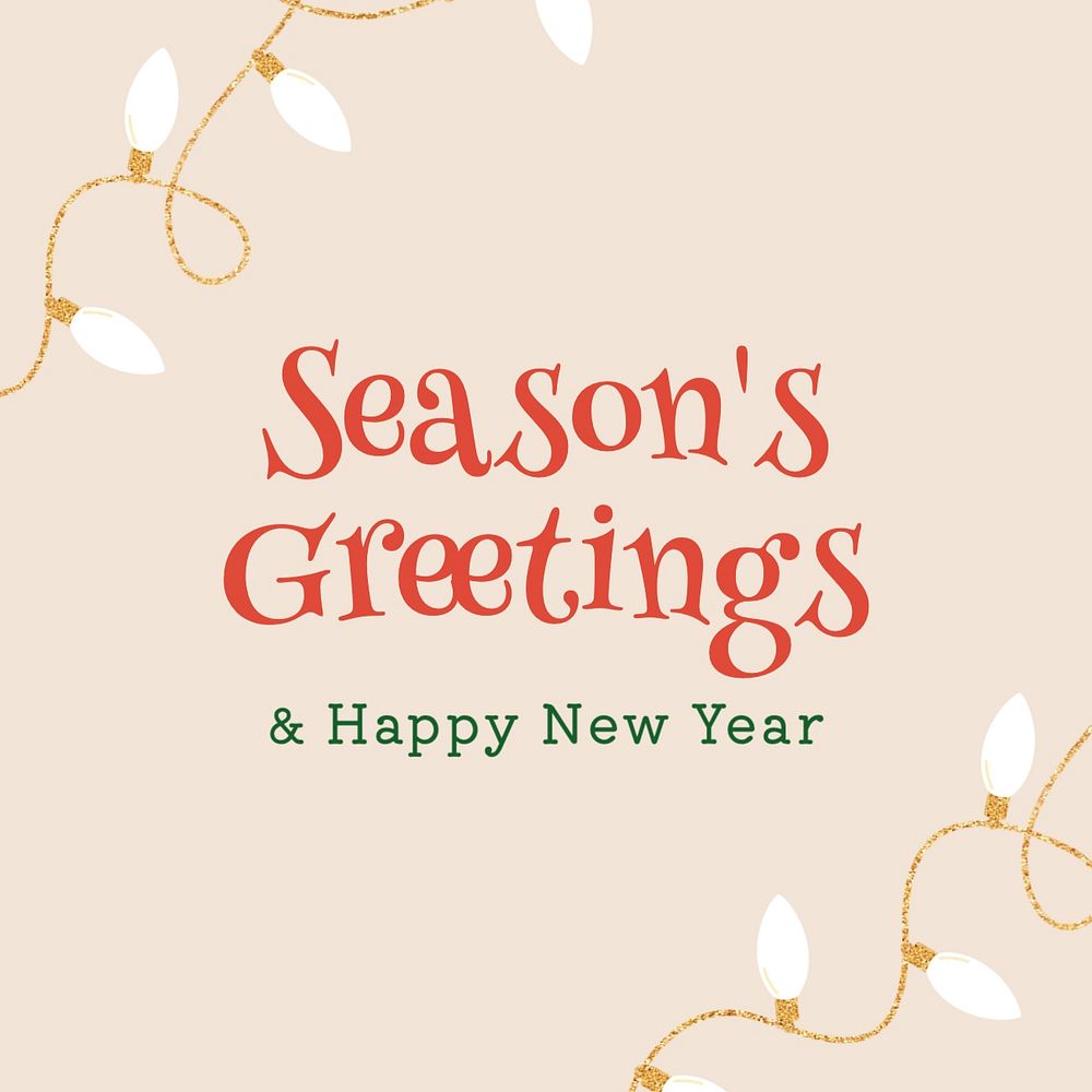 Season's greetings Instagram post template