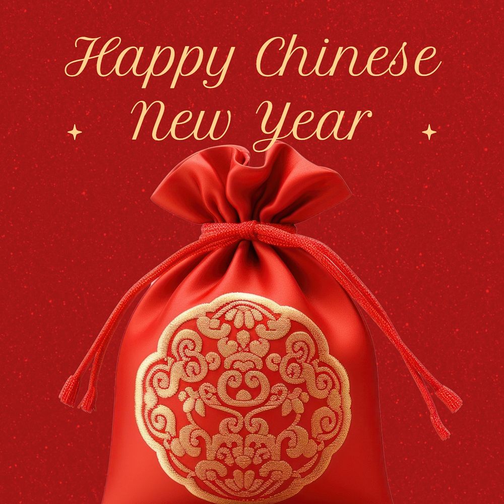 Happy Chinese new year Instagram post template