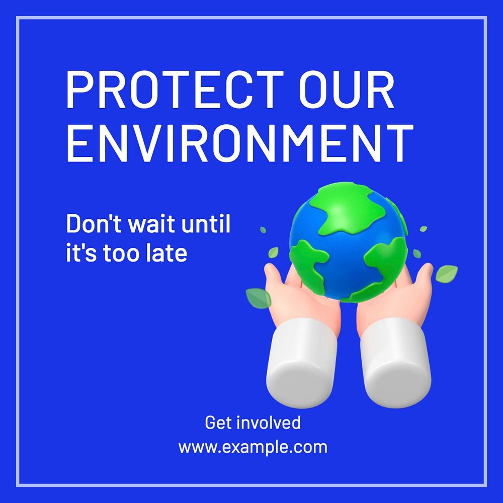 Protect our environment Instagram post template