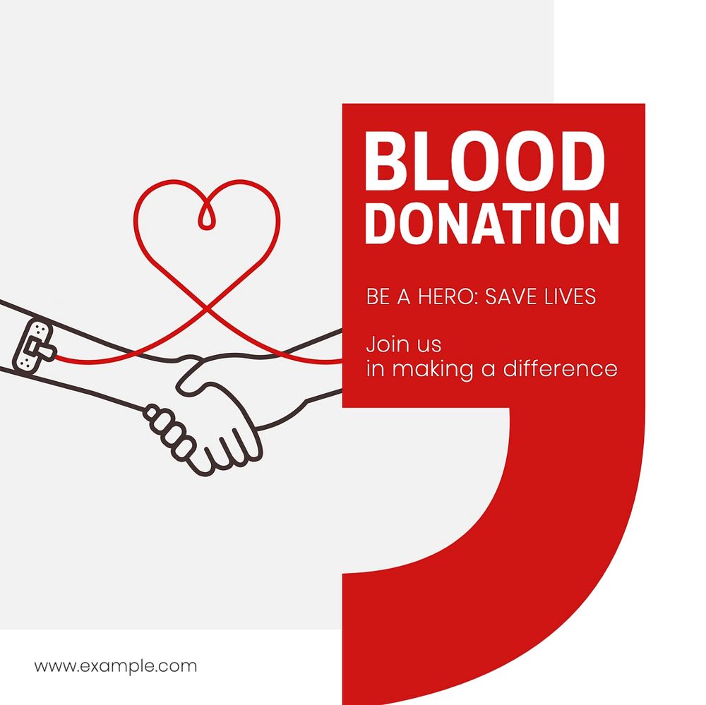 Blood donation Instagram post template