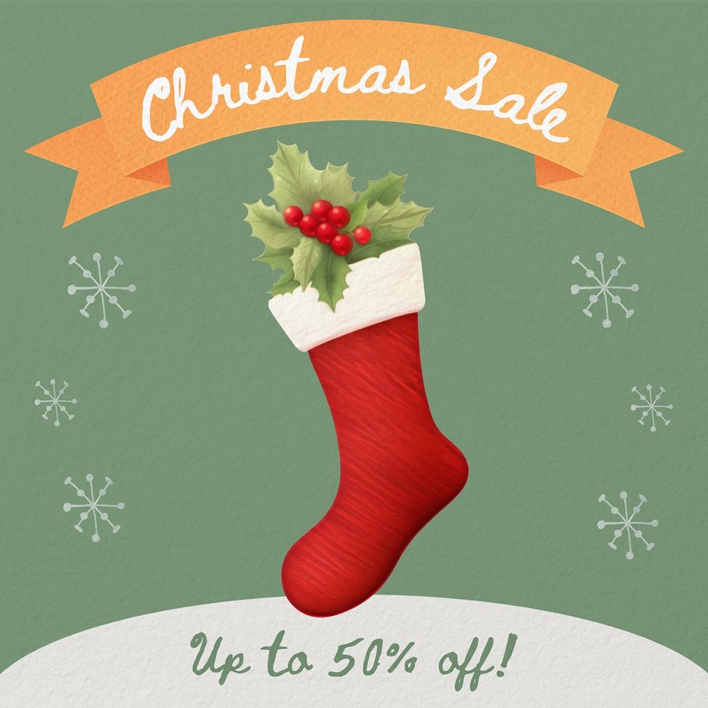 Christmas sale Instagram post template