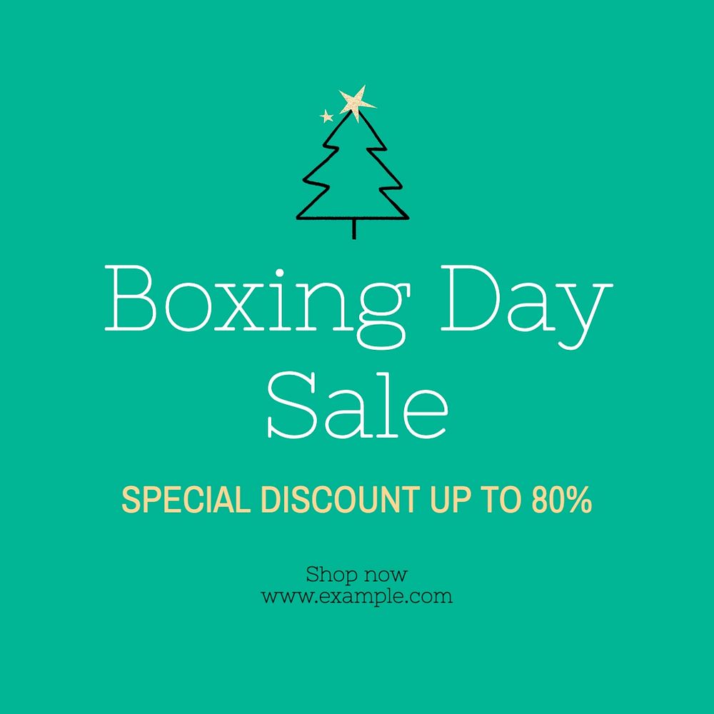 Boxing day sale Instagram post template