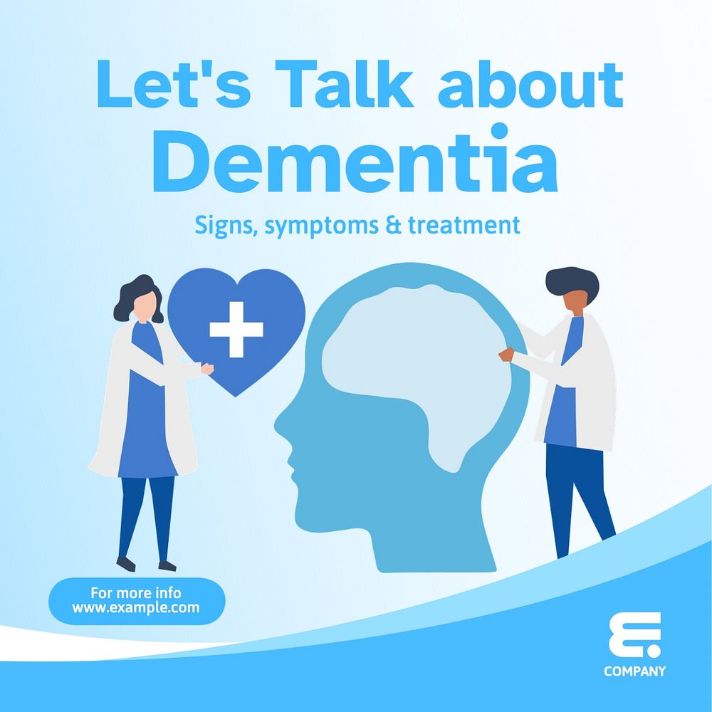 Dementia talk Facebook post template