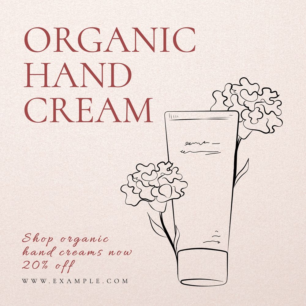 Hand cream Instagram post template