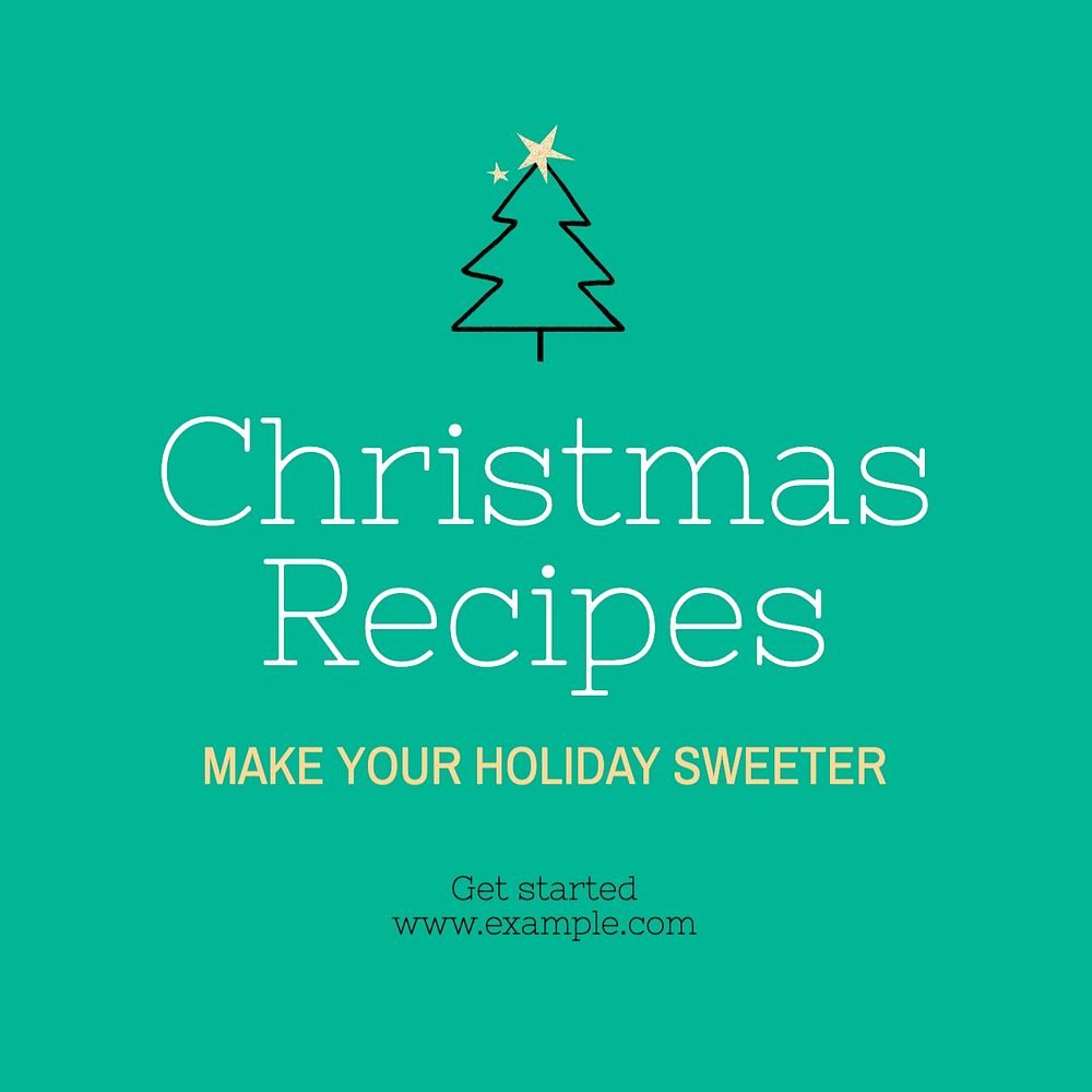 Christmas recipe Instagram post template