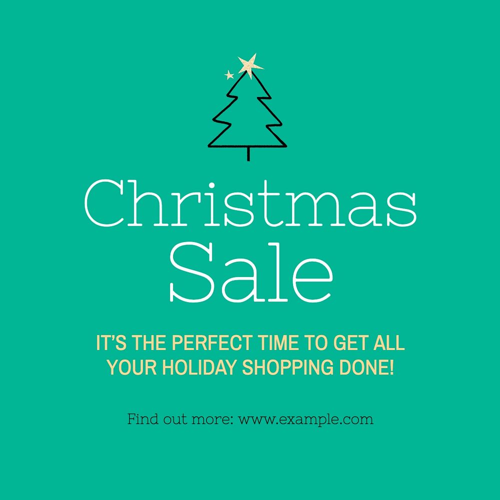 Christmas sale Instagram post template