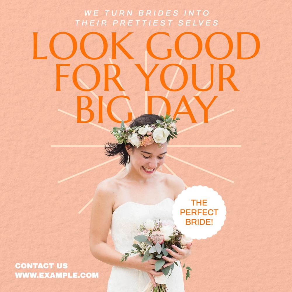 Bride beauty services Instagram post template