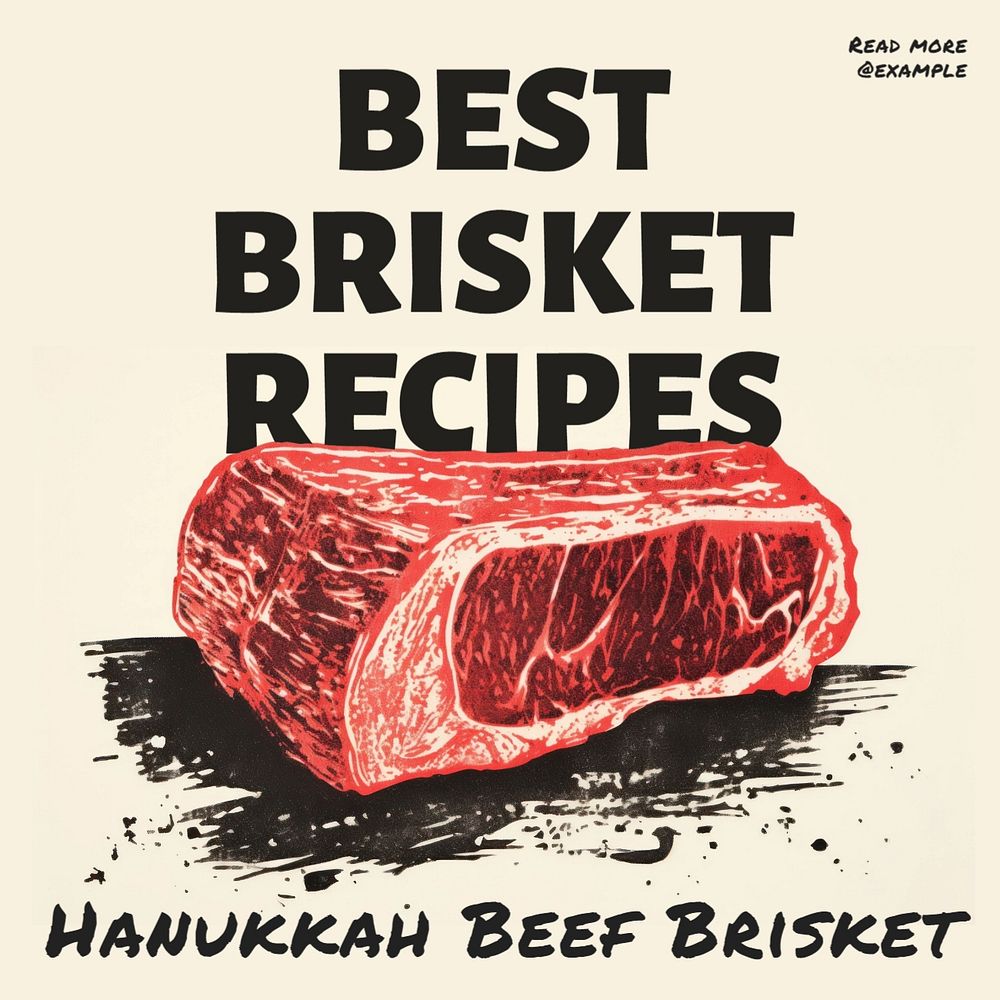 Hanukkah brisket recipe Instagram post template