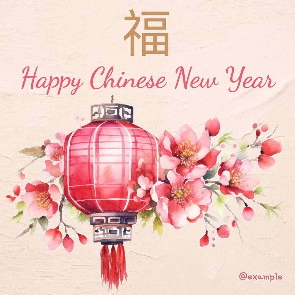 Chinese New Year Instagram post template