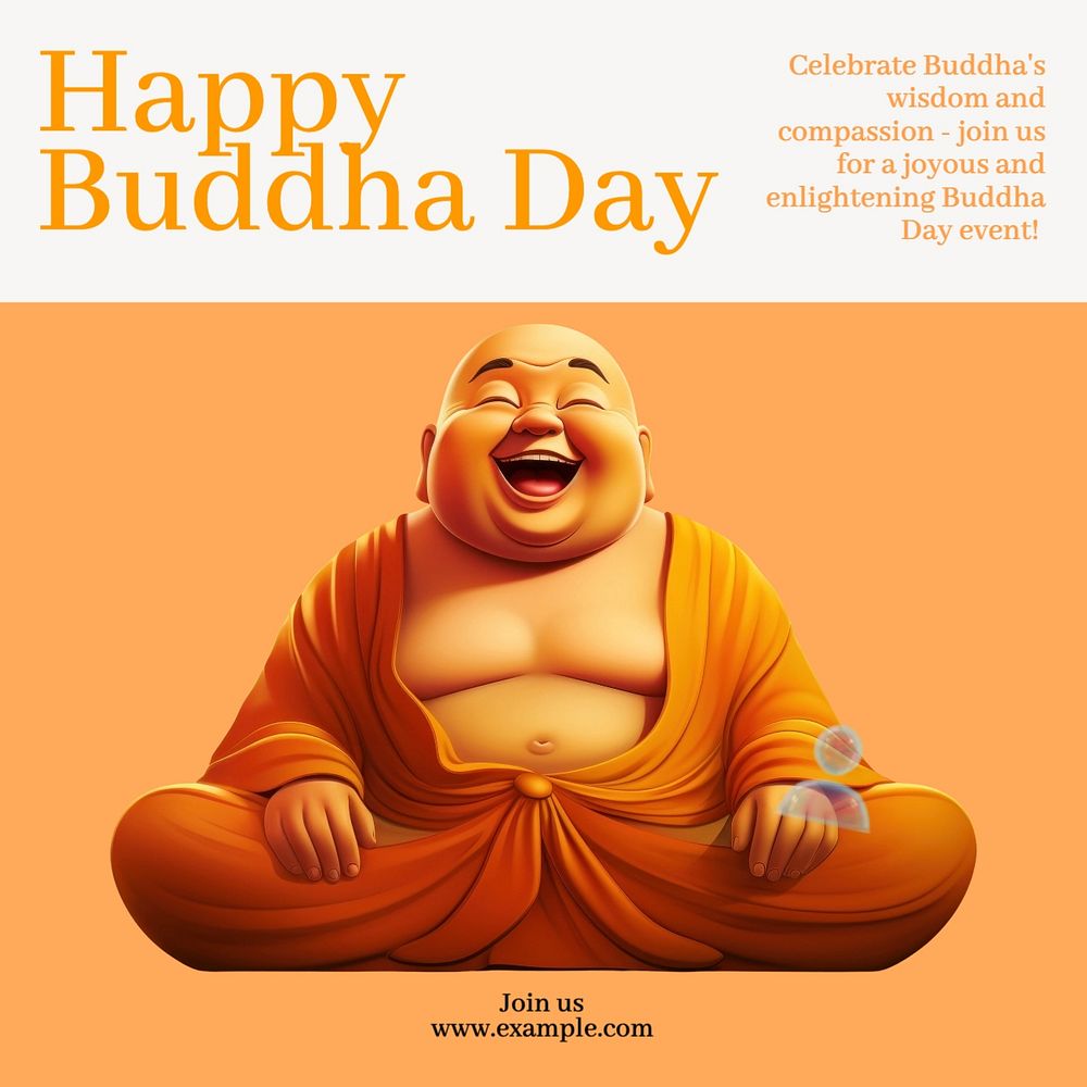 Happy Buddha day Instagram post template