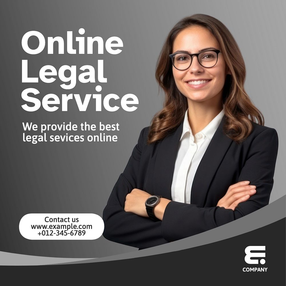 Online legal service Instagram post template