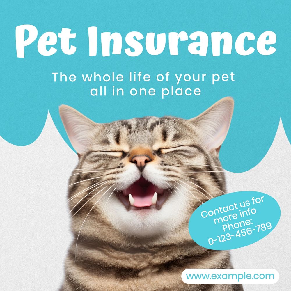 Pet insurance Facebook post template