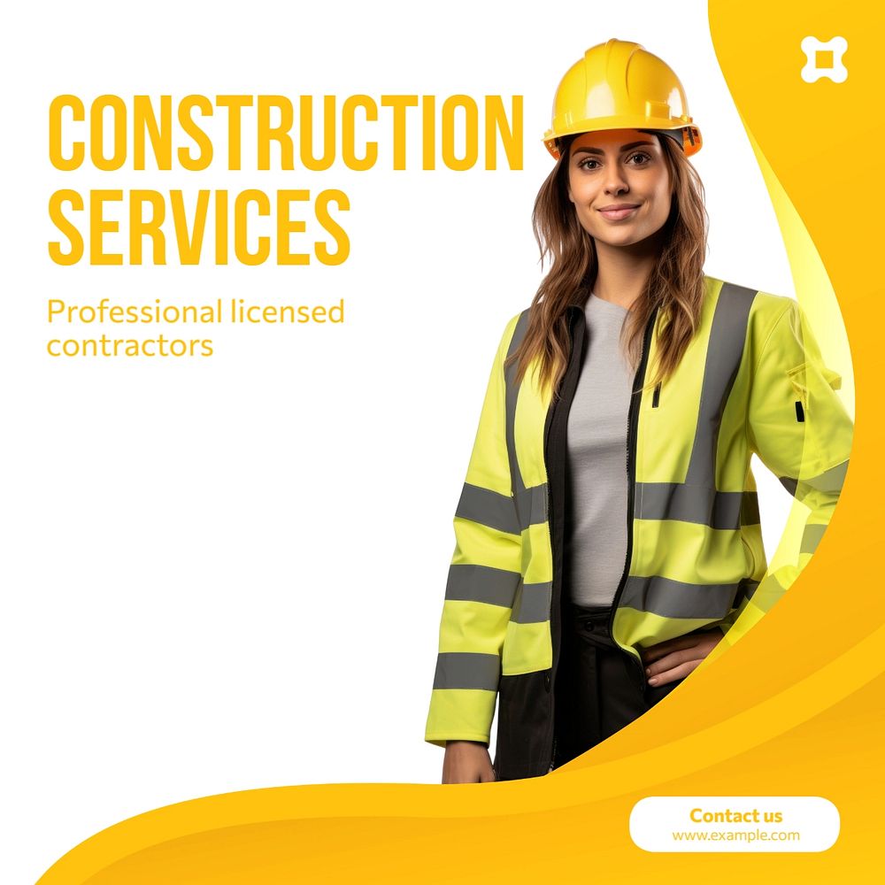 Construction services Instagram post template