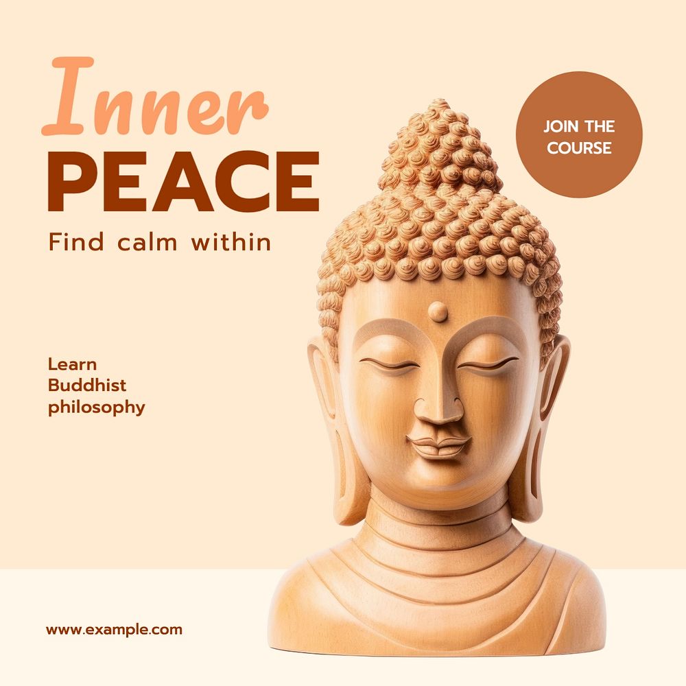 Inner peace Instagram post template