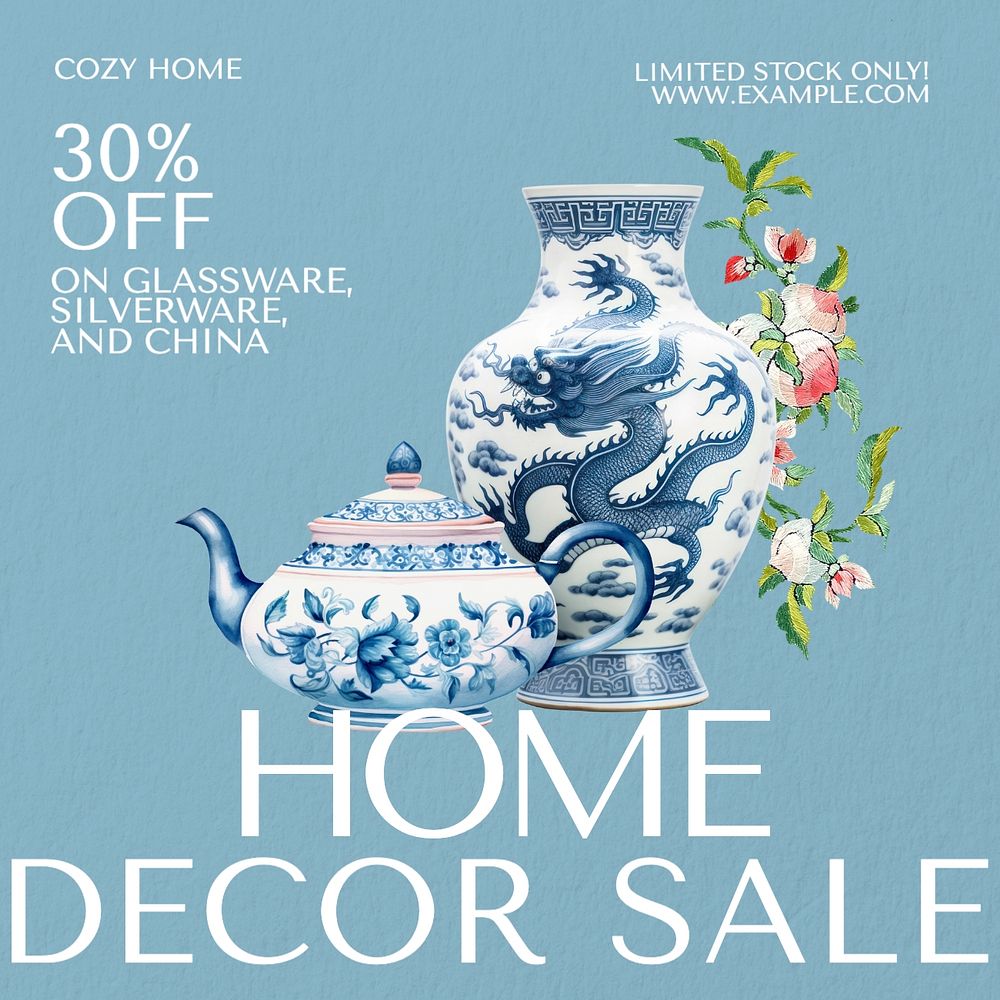 Home decor sale Instagram post template