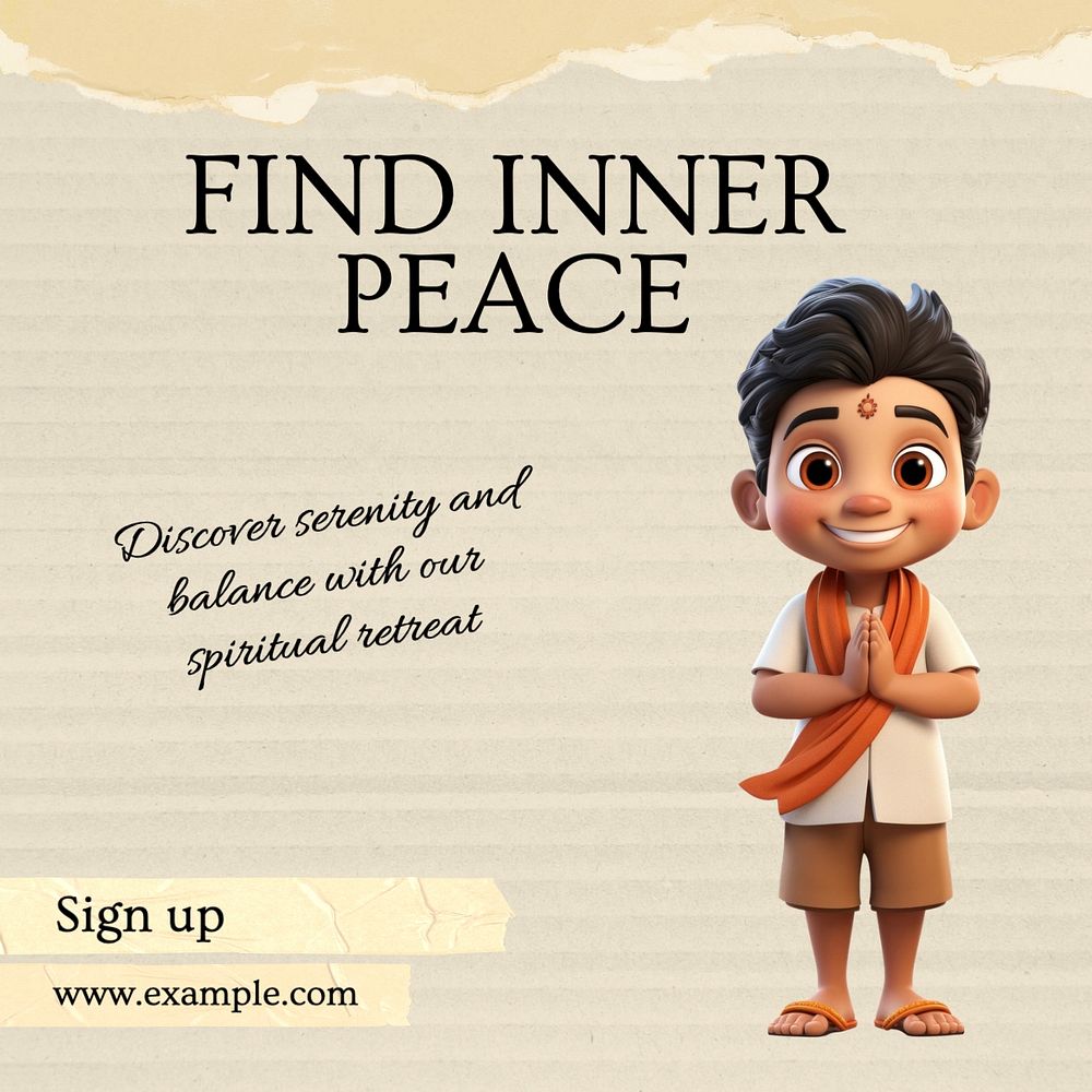 Find inner peace Instagram post template