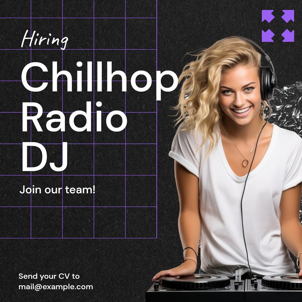 DJ hiring Instagram post template