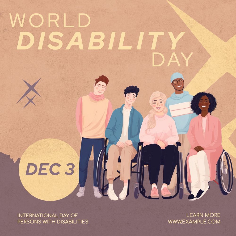 World disability day Instagram post template