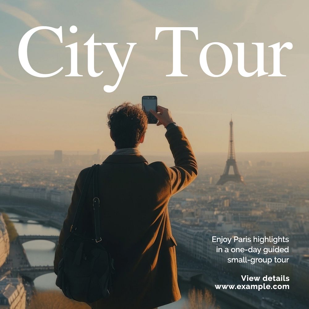 City tour Instagram post template