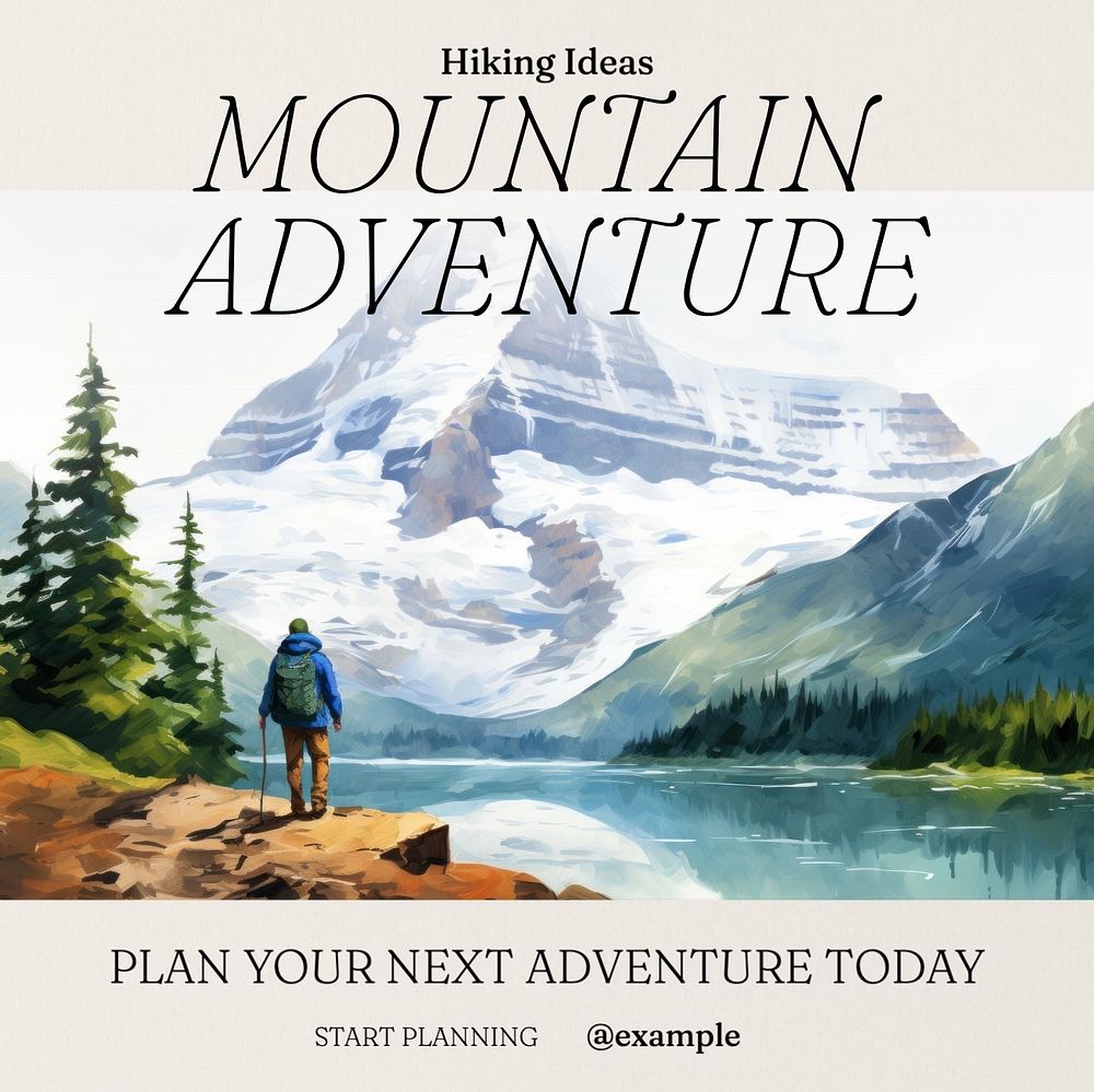 Mountain adventure Instagram post template