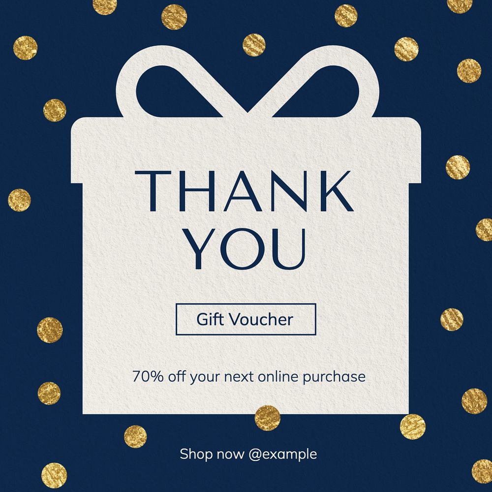 Gift voucher Instagram post template