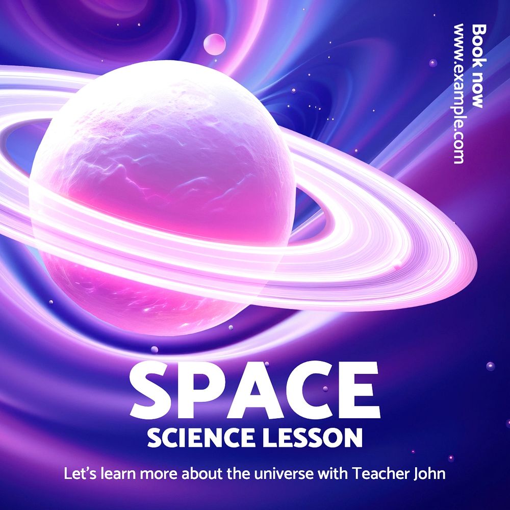 Space science lesson Instagram post template