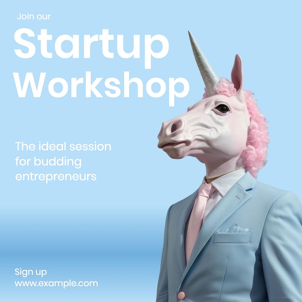 Startup workshop Instagram post template