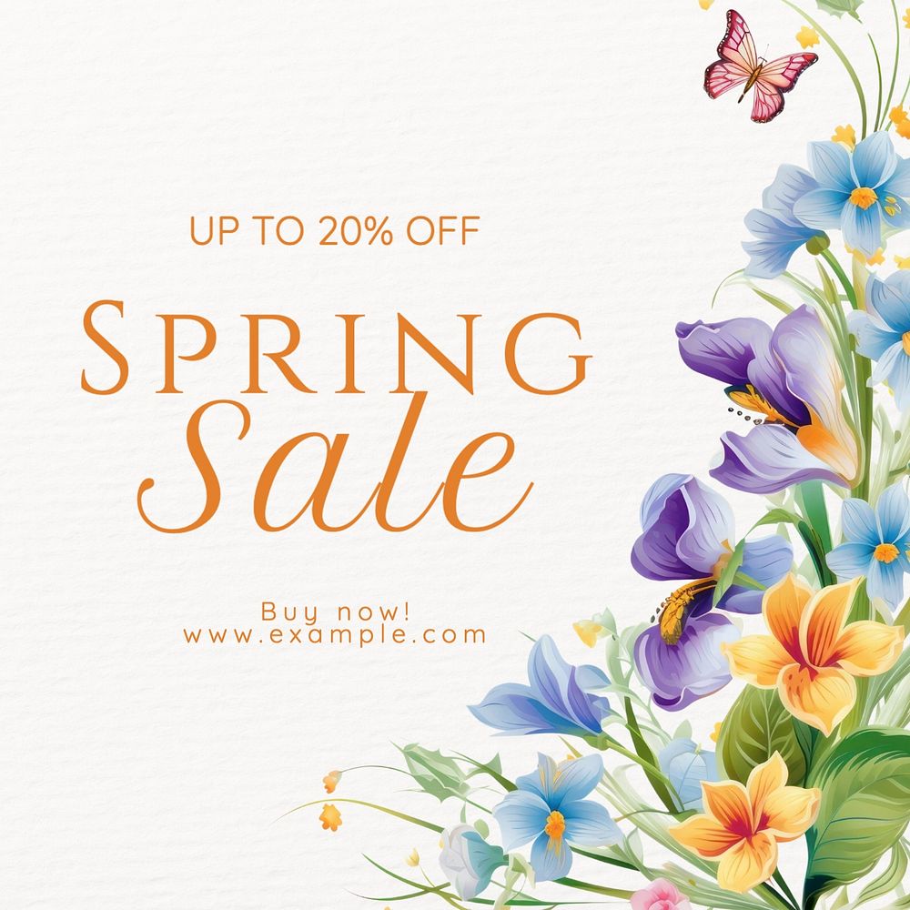 Spring sale Instagram post template