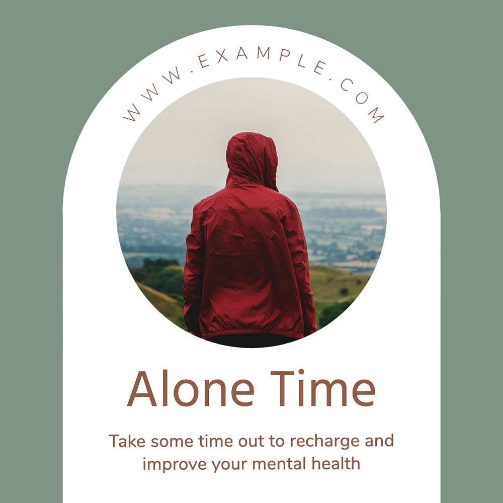 Alone time Instagram post template