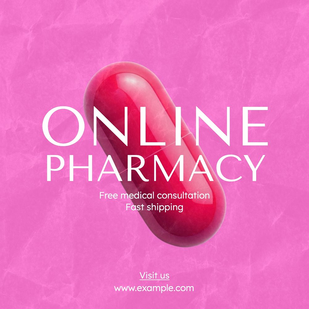 Online pharmacy Instagram post template