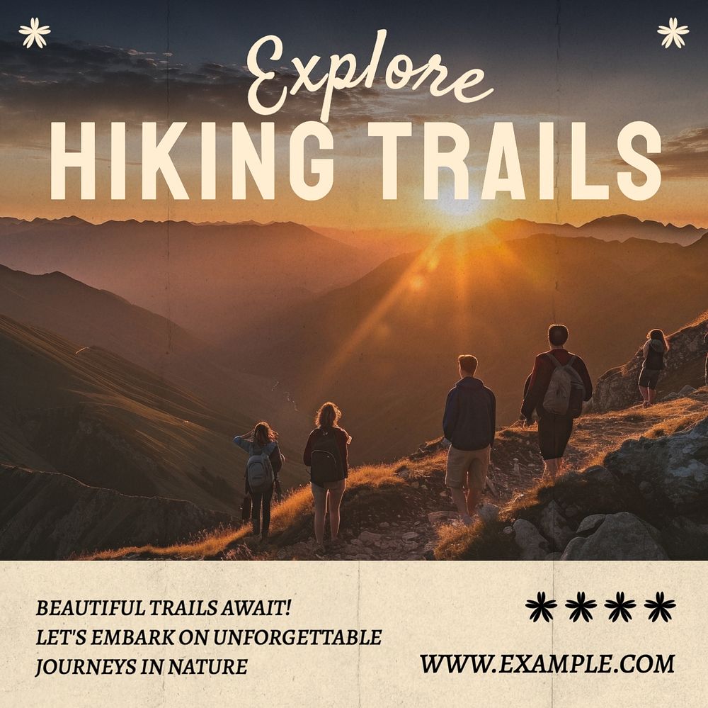 Hiking trails Instagram post template