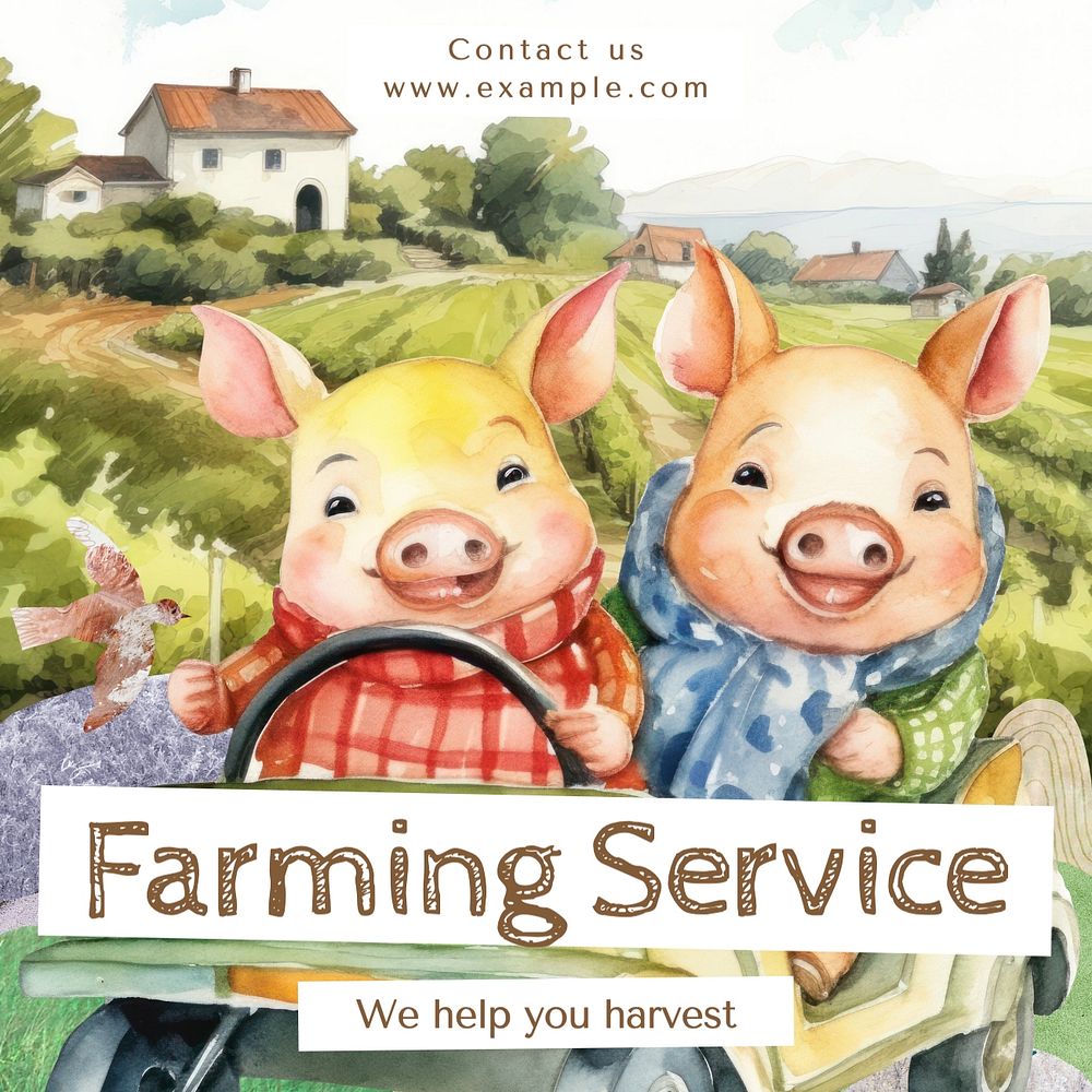 Farming service Instagram post template