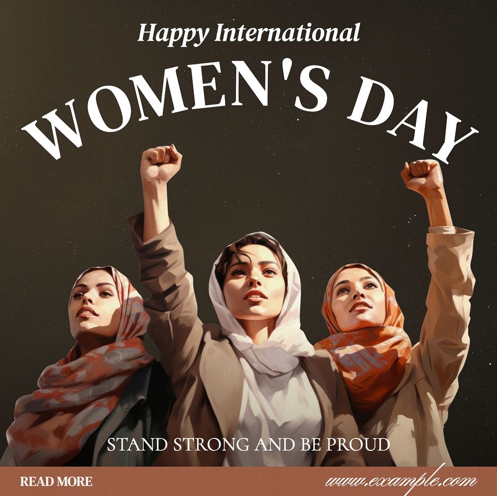 Women's day Facebook post template