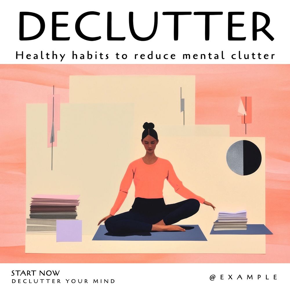 Declutter your mind Instagram post template