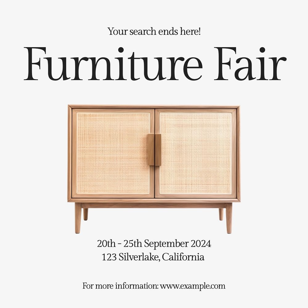 Furniture fair Instagram post template