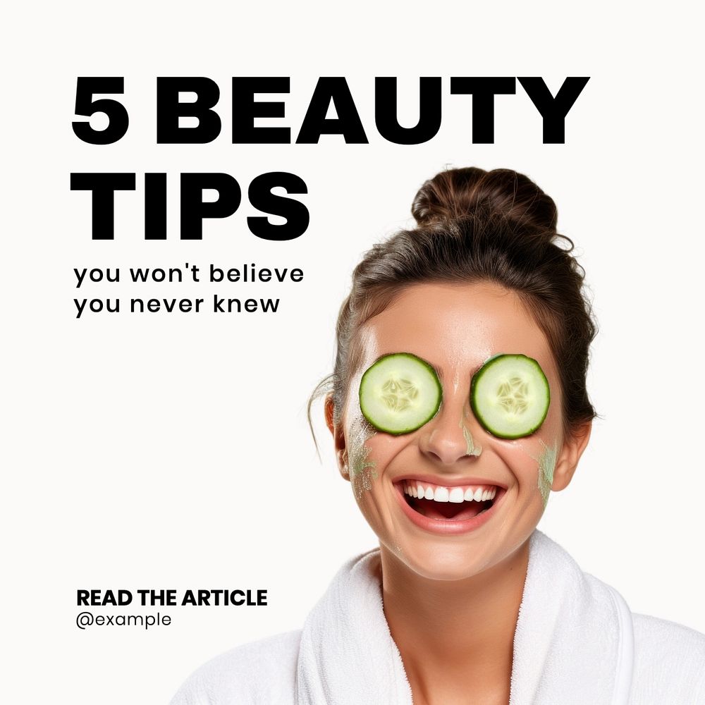 Beauty tips Instagram post template