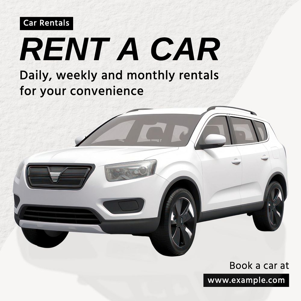 Car rentals Instagram post template