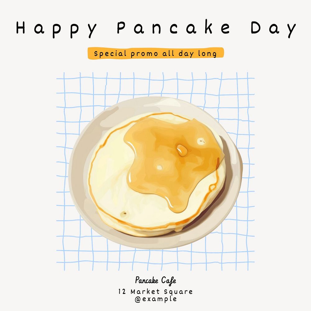 Pancake day Instagram post template