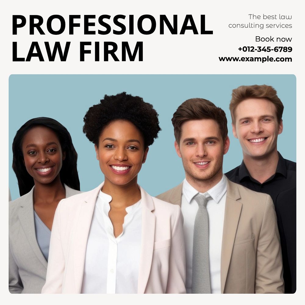 Professional law firm Instagram post template