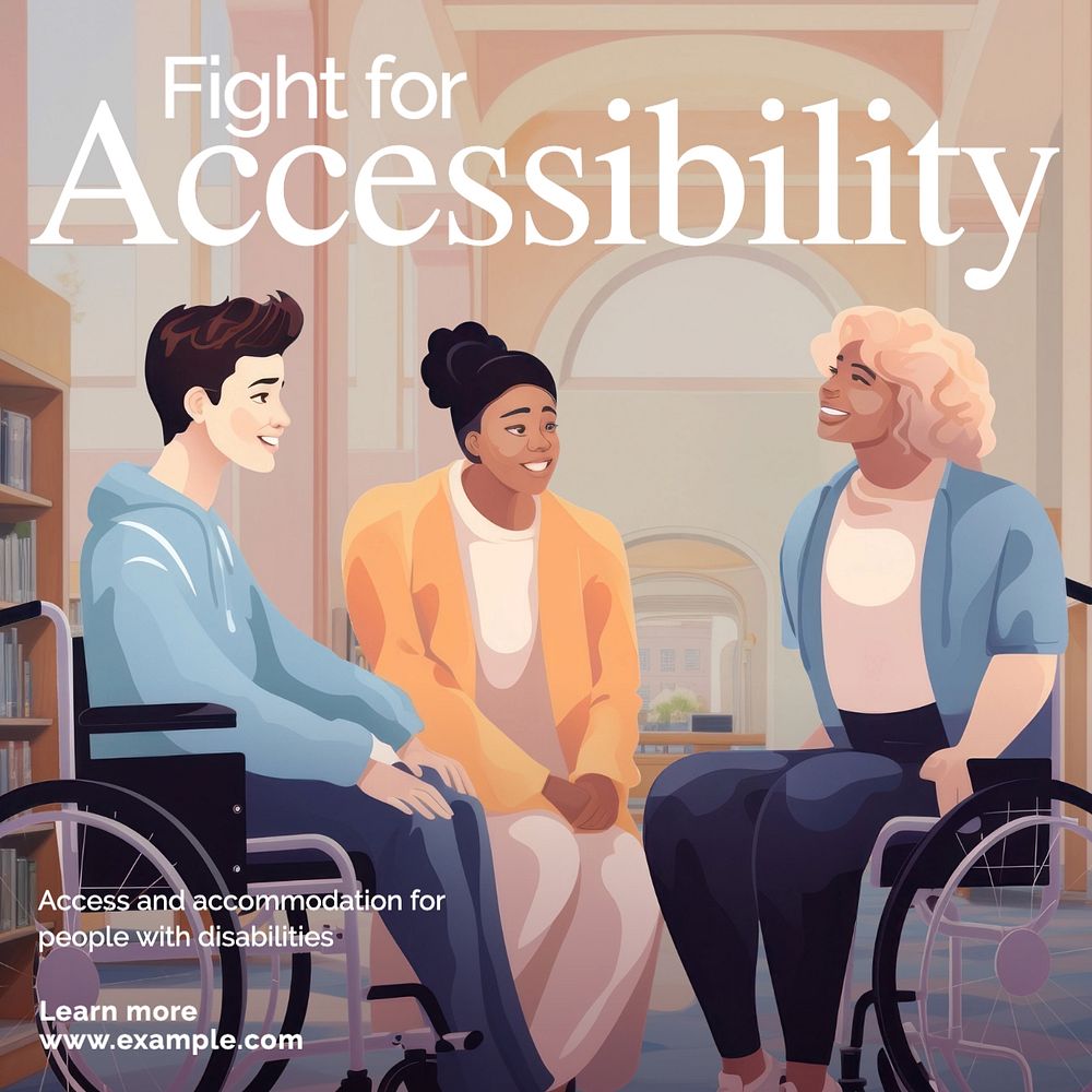 Fight for accessibility Instagram post template